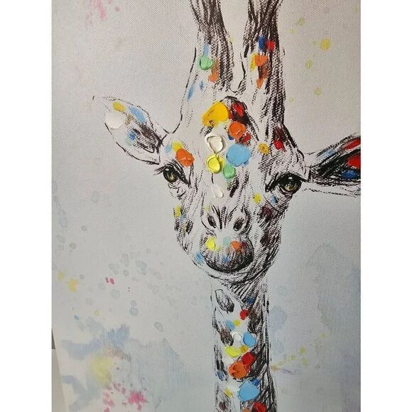 Giraffe artwork Canvas 16 X 20 - Picture 2 of 6